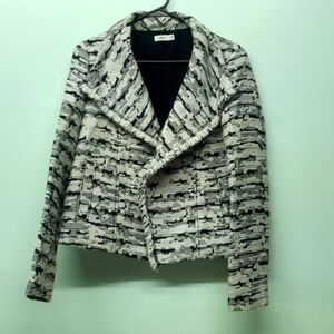 Vince Tweed Frayed Hem Blazer
